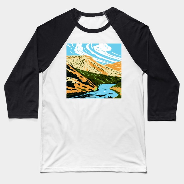 Rio Grande River Baseball T-Shirt by TheSkullArmy